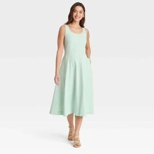 A New Day Mint Sleeveless Midi Dress